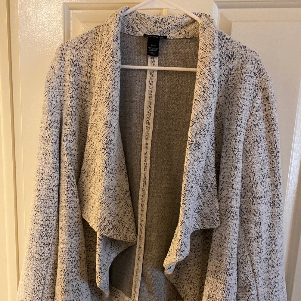 Blazer with open drape front